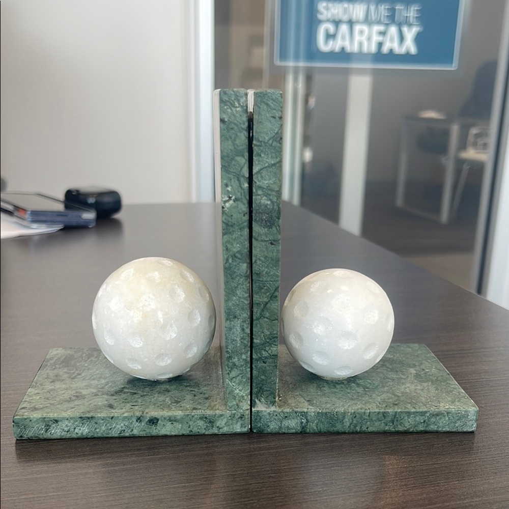 Perry Ellis Green and White Bookends